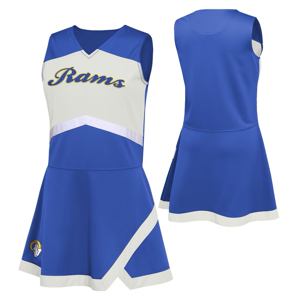 Los Angeles Rams Girls size 4 Preschool Two-Piece Cheer Dress Bloomers Set